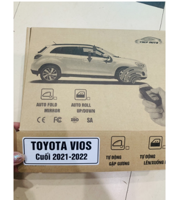 Gập gương lên xuống kính vios 2022 , 2023 - THP cắm giắc zin theo xe