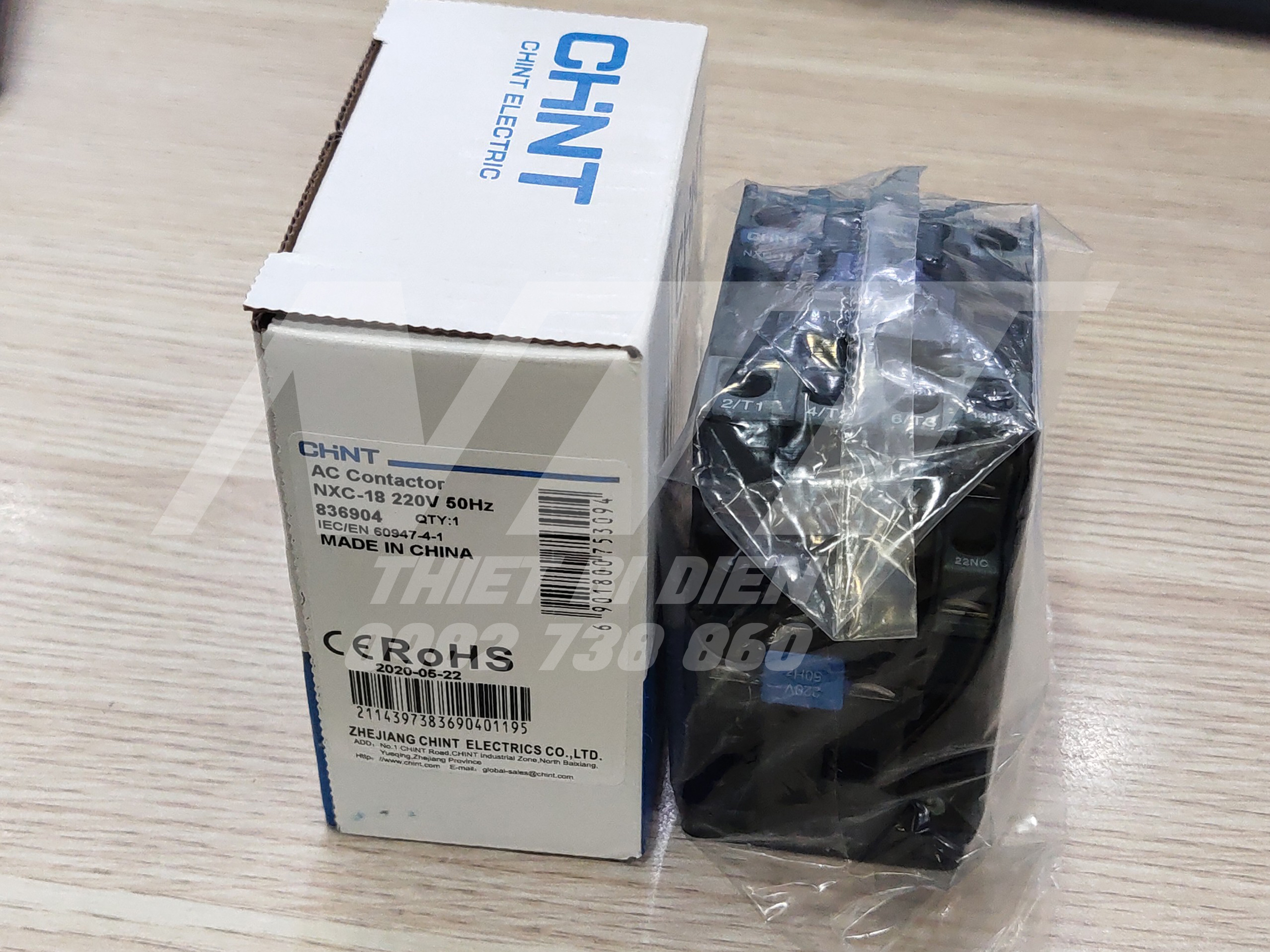 Contactor khởi động từ 18a nxc-18 chint