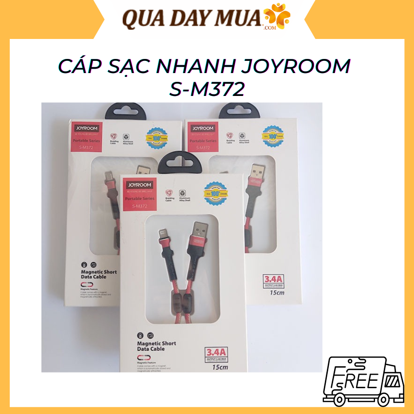 Cáp sạc JOYROOM S-M372 (dài 15cm) USB-Type C (Giao màu ngẫu nhiên)