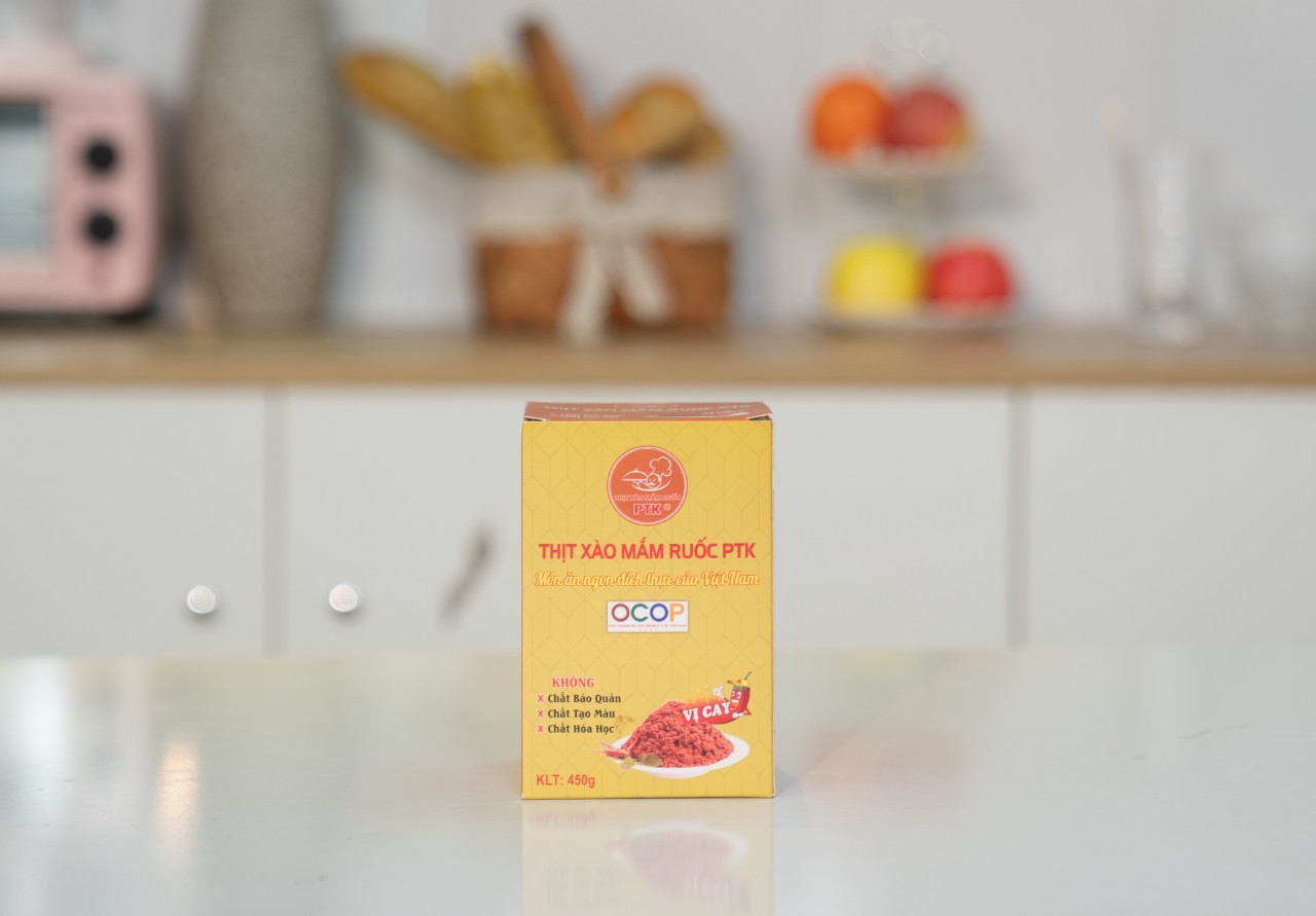 Thịt Xào Mắm Ruốc PTK lọ thủy tinh 450gr