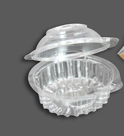 100 cái hộp nhựa tròn gấp trong dùng để đựng bánh