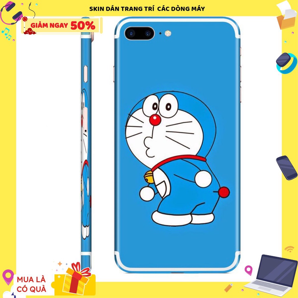 Miếng dán skin trang trí cho iPhone hình Doremon ngộ nghĩnh