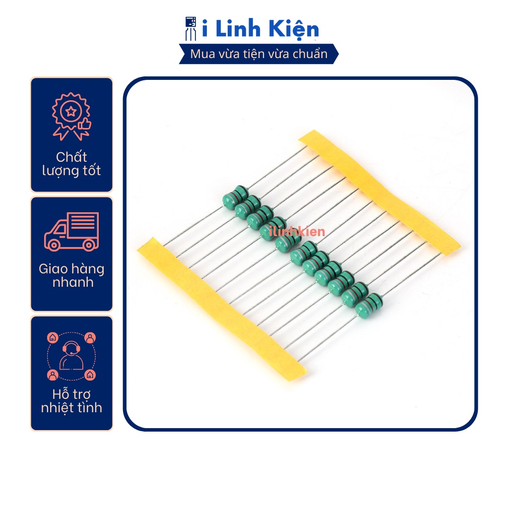 Cuộn cảm vạch 1/2w 0410 từ 4.7uh đến 2.2mh