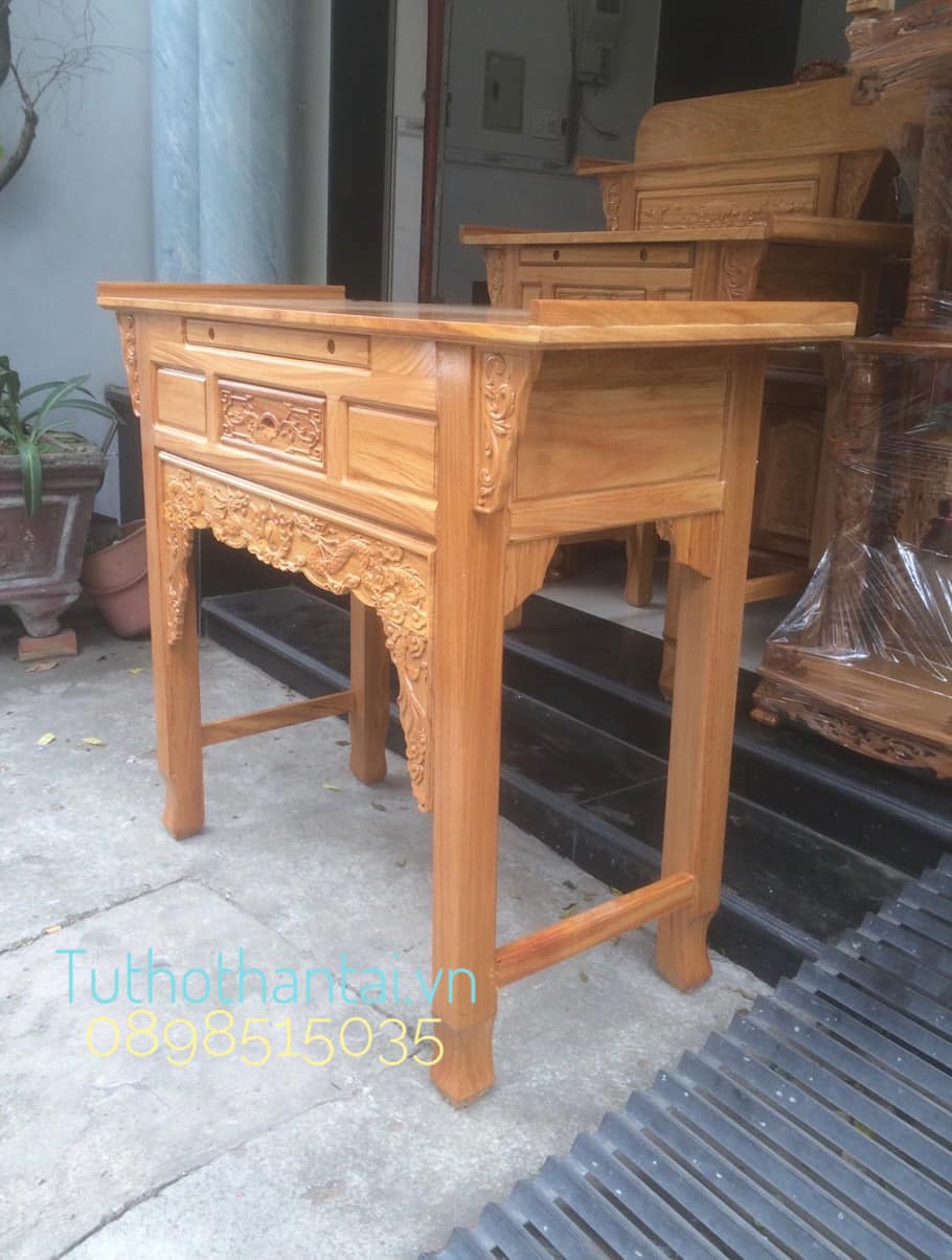 Bàn thờ gia tiên gỗ Gõ Đỏ 147cm