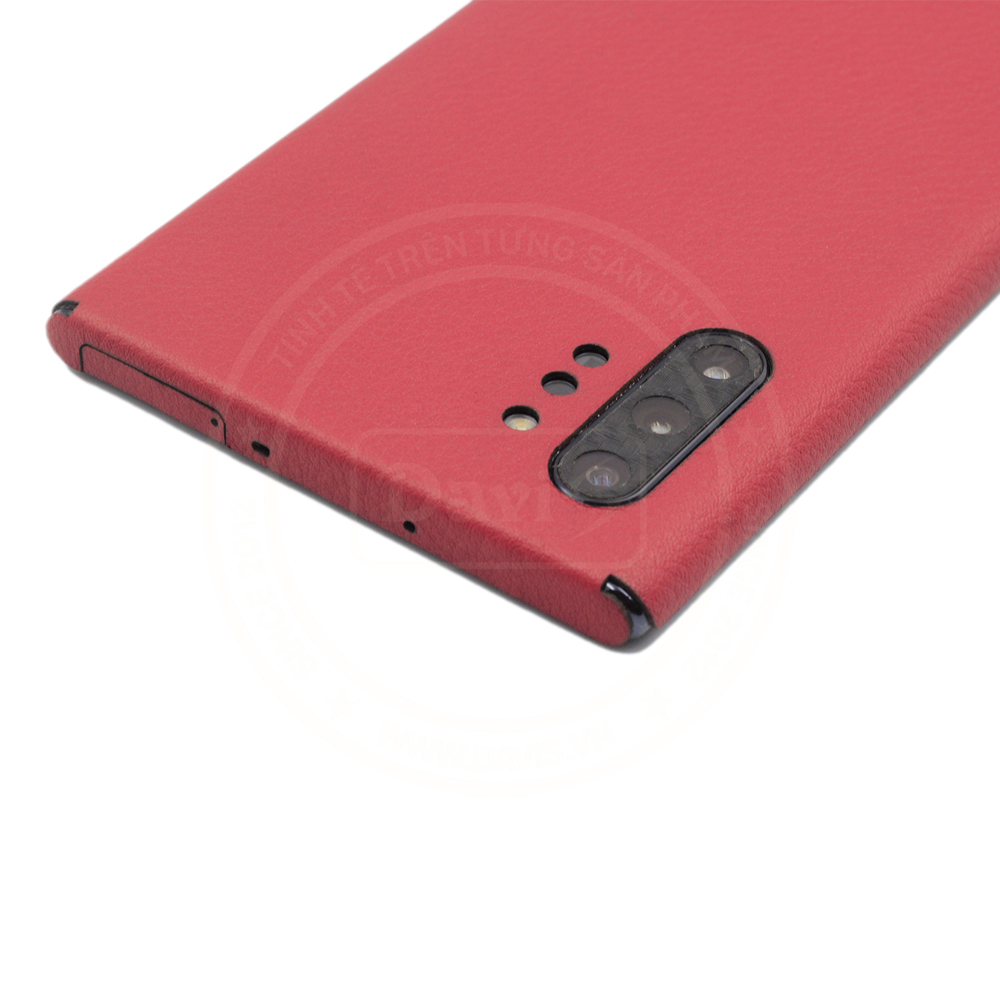 Dán da full viền Galaxy Note 10 Plus , làm từ da bò thật cao cấp - Chính hãng Davis