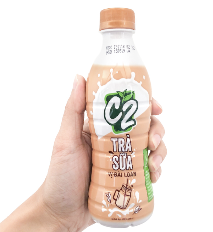Thùng 24 chai trà sữa Đài Loan C2 260ml (Team milk tea)