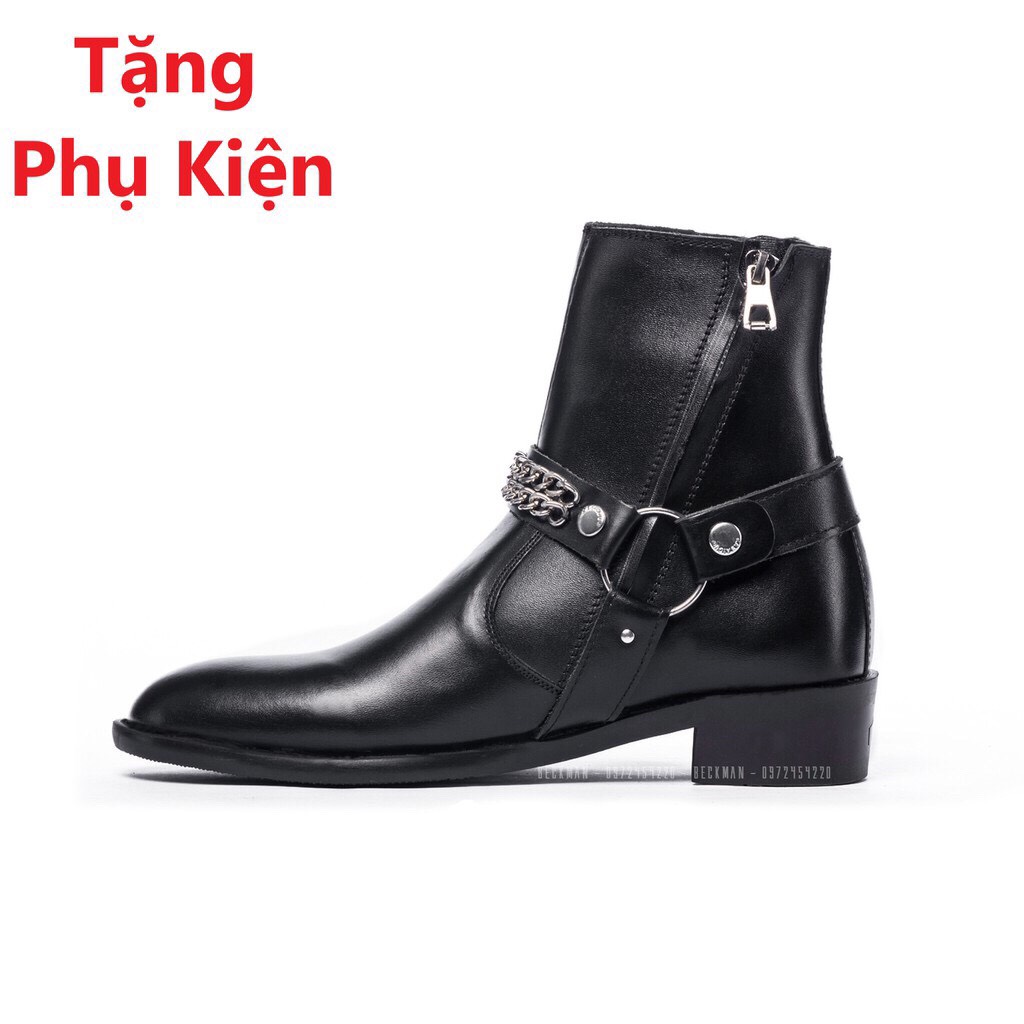 Giày Harness Boots Da Bò Đế fid Cao Cấp