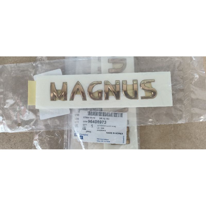 Chữ magnus dán cốp xe daewoo magnus gm:96406973