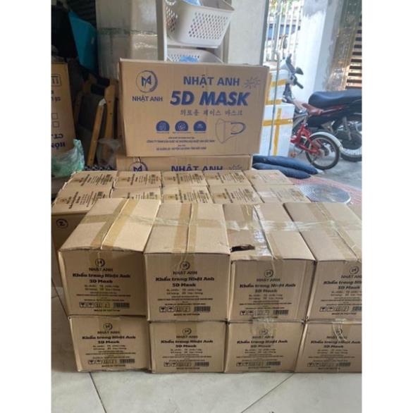 Khẩu trang 5D Nhật Anh thùng 100 cái (Màu Trắng)