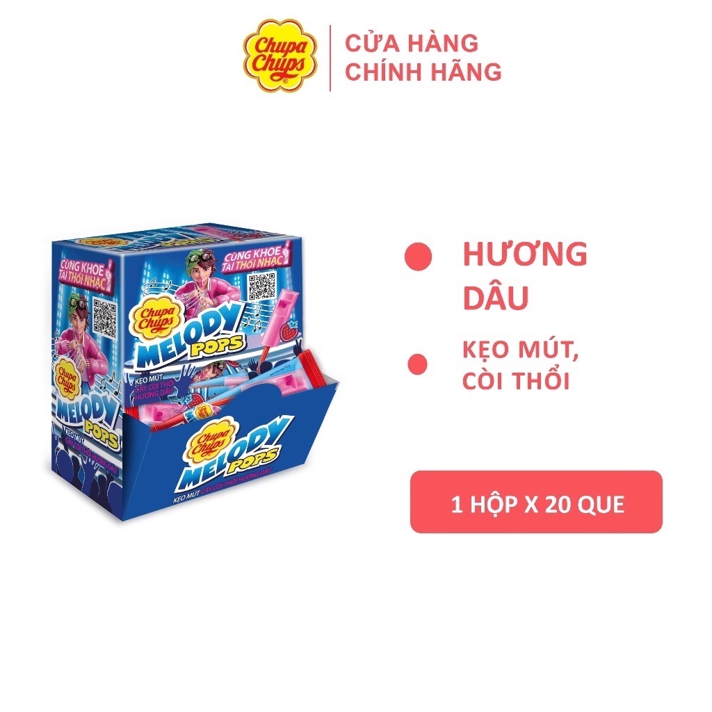 Chupa chups kẹo mút cây còi thỏi hương dâu
