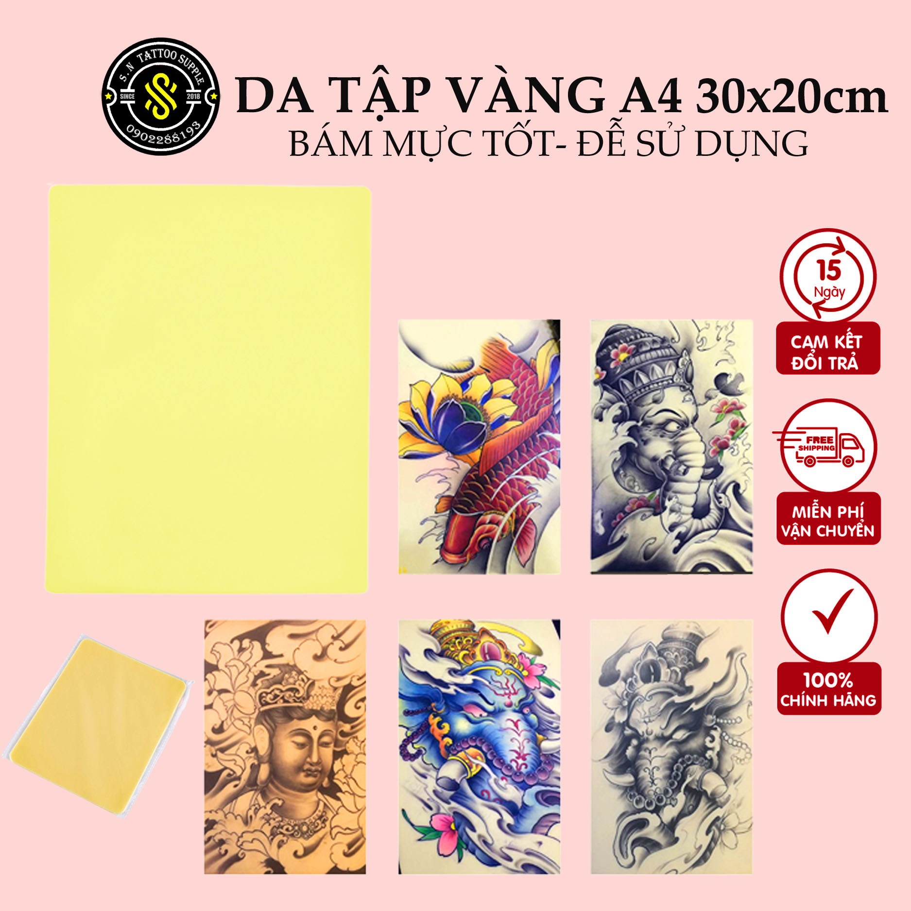 Leather set tattoo A4💗Freeship💗Support AE set tattoo aesthetic.