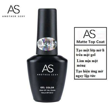 Sơn gel as top. base. top nhám 15ml