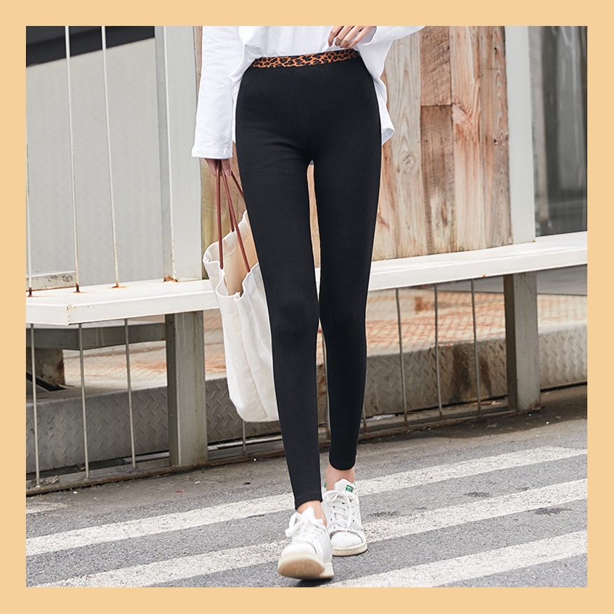Quần Legging Len Tăm UNDERCOOL Siêu Co Giãn Cạp Da Báo