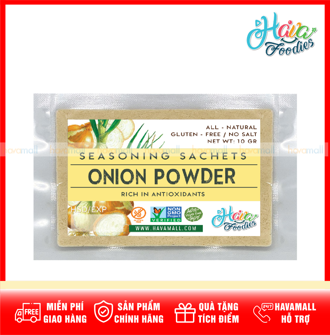 [HOÀN TIỀN MAX 10%]Bột Hành Bịch Havafoodies – Onion Powder