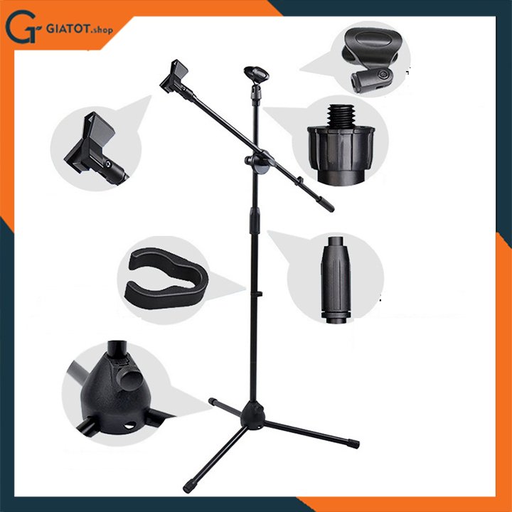 Chân đế kẹp micro đứng Pro Microphone Stands dùng cho phòng thu và sân khấu