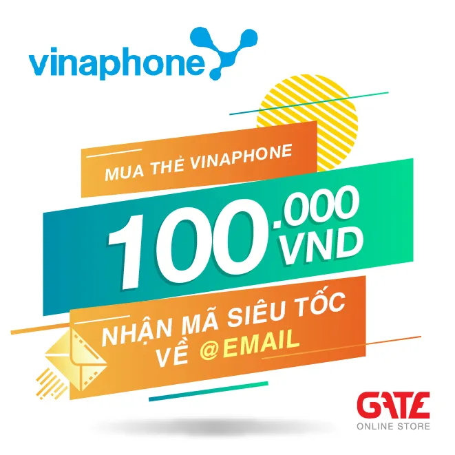 Thẻ VINAPHONE 100.000 - nhận mã SIÊU TỐC qua EMAIL