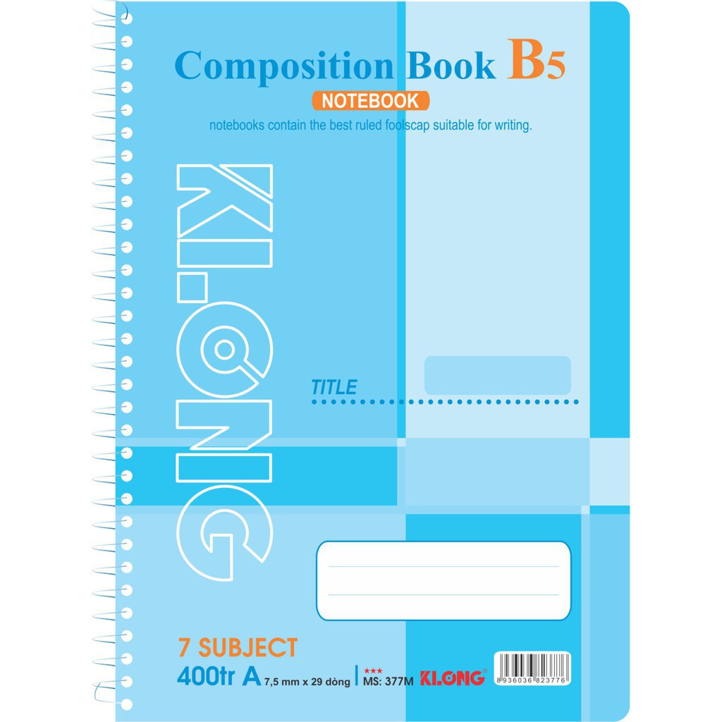 Sổ Klong lx đơn B5 - 400 trang; MS 377M - khách sỉ ib