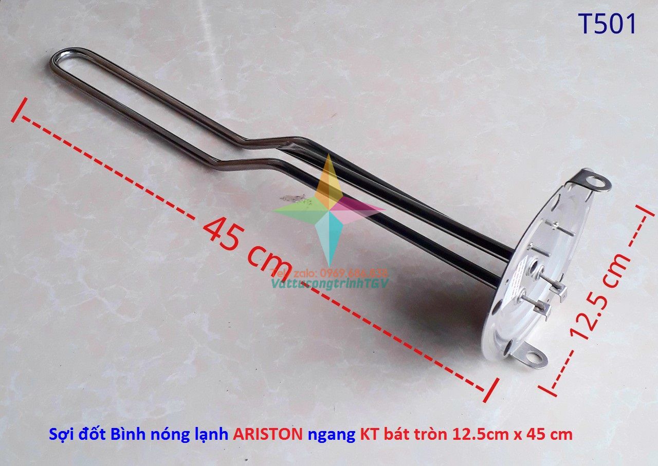 Sợi đốt bình nóng lạnh ARISTON ngang bát 12.5cm x 45 cm