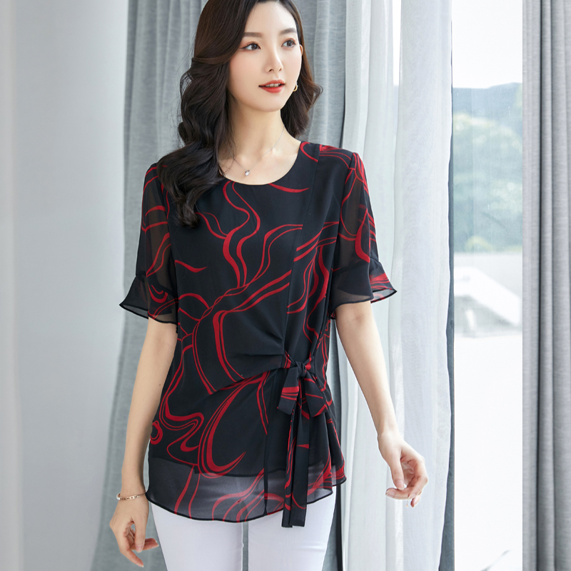 Áo Voan Nữ Trung Niên Kiểu Cách Ngọt Ngào SM51 - Hàng Quảng Châu Cao Cấp.