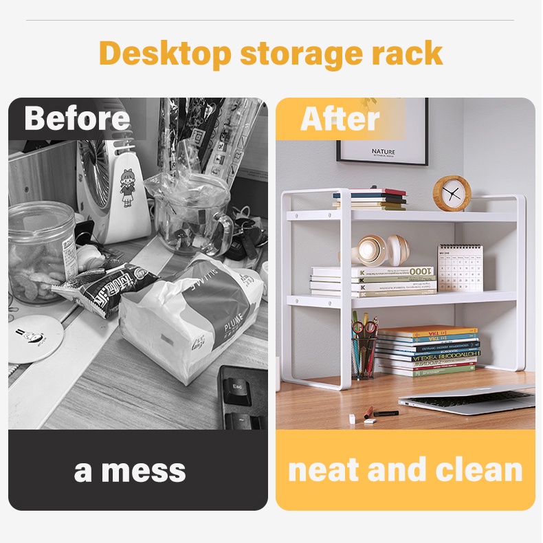 DAMIK Giá đỡ để trên bàn làm màn hình kệ lưu trữ