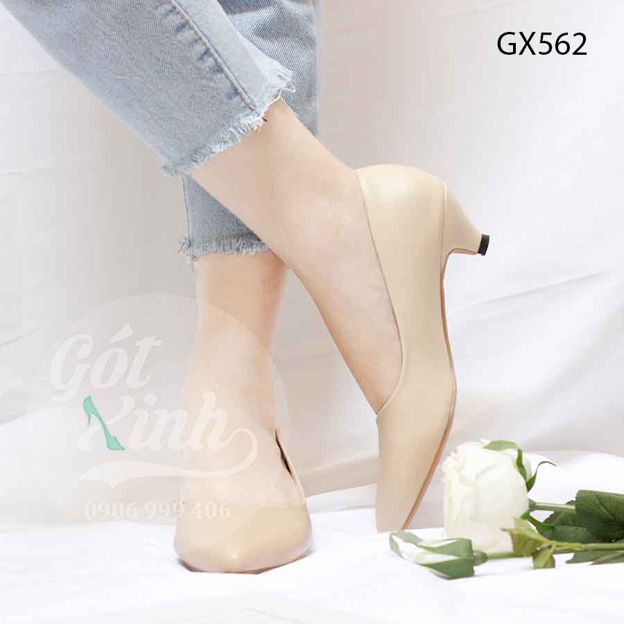 [HCM]Giày cao gót mũi nhọn trơn 3 phân công sở đen