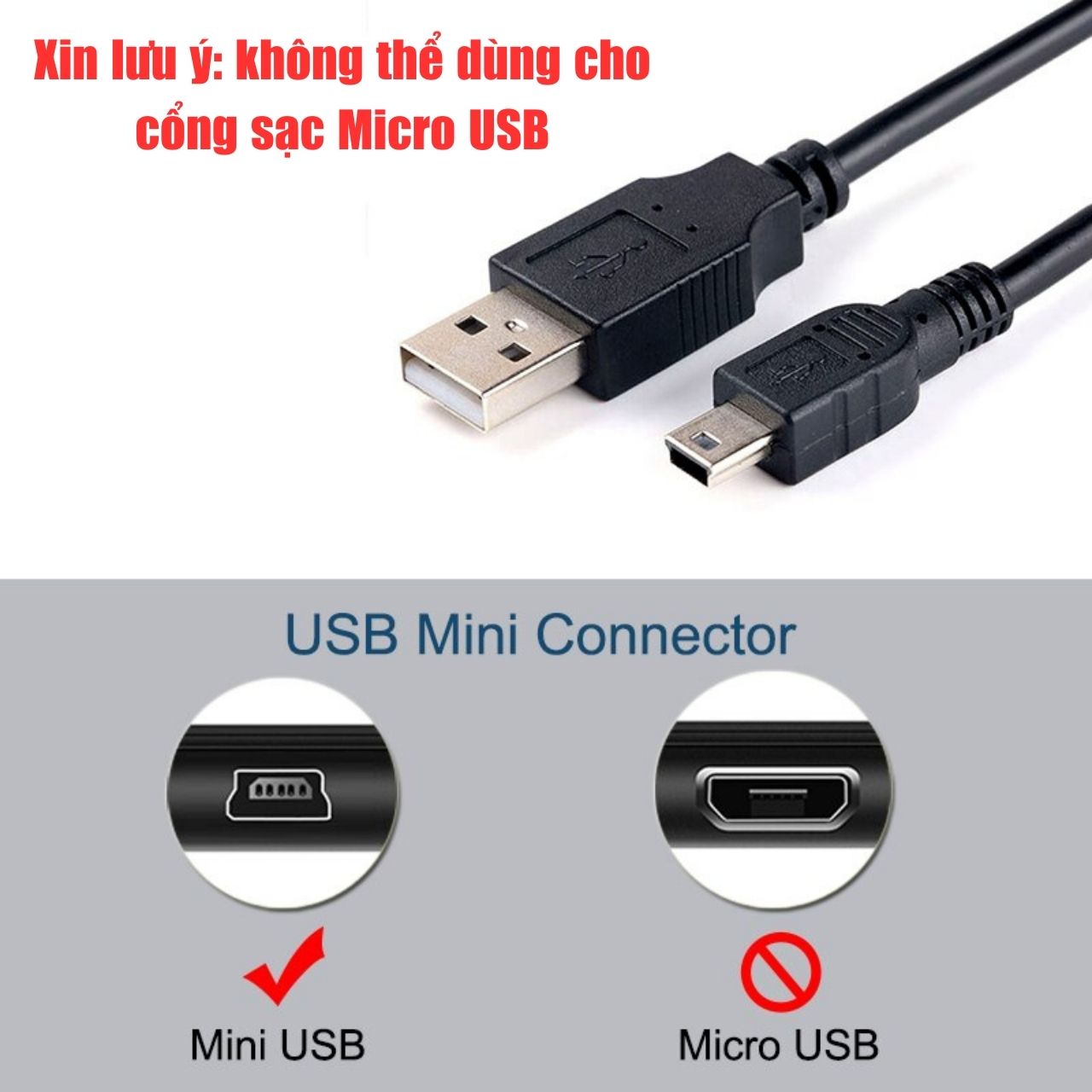 Cáp Mini USB Dây Sạc Pin Máy Ảnh Data Dữ Liệu , GPS, Loa Bluetooth, Máy Chơi Game, Máy Nghe Nhạc MP3