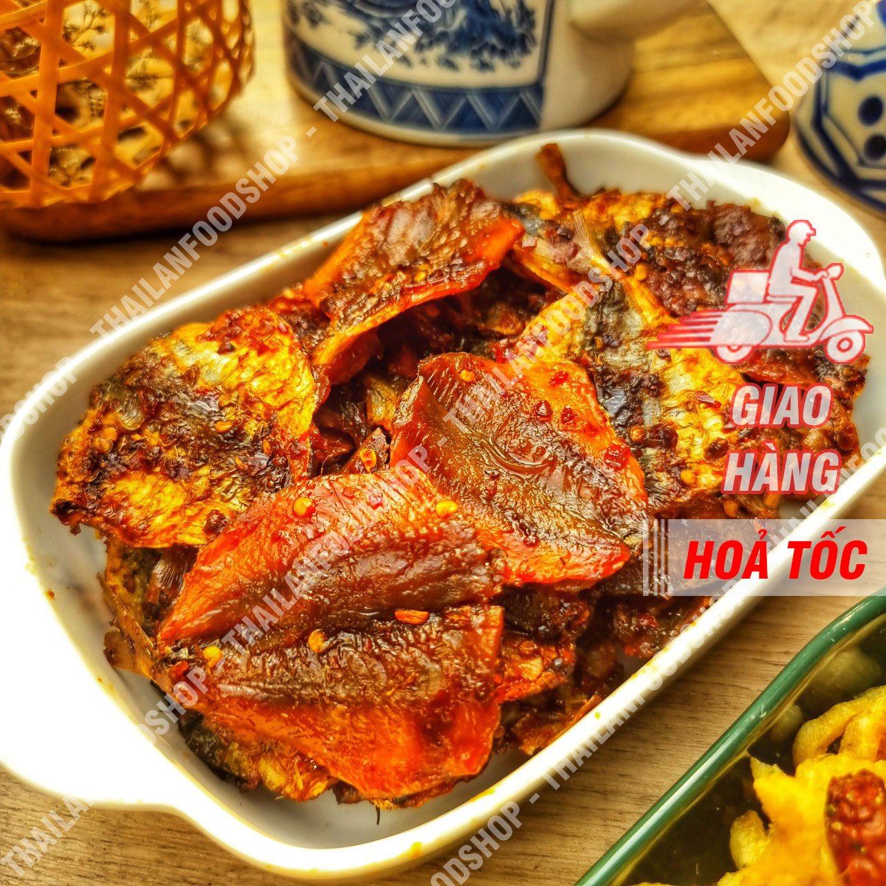 Khô Cá Chỉ Vàng Sốt Sate - Lon 300Gram