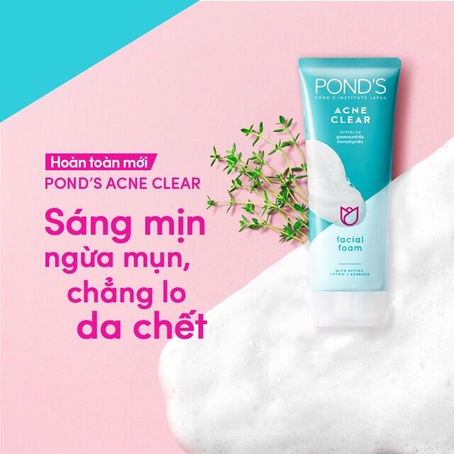 Sữa Rửa Mặt Ngừa Mụn Pond’s Acne Clear 100g