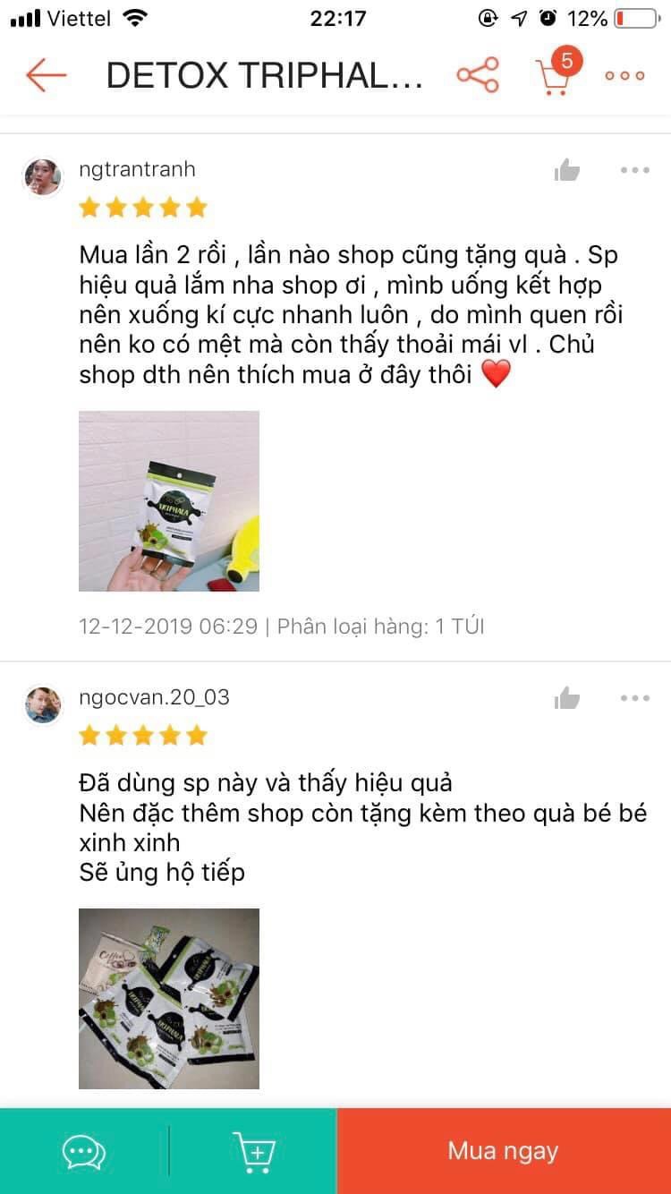 TRÀ GIẢM MỠ BỤNG, THẢI ĐỘC TRIPHALA DETOX