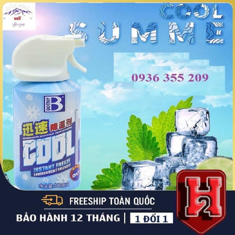 Bình Xịt Lạnh Làm Mát VN02, Chống Nắng Nóng, Giảm Nhiệt, Làm Mát Tức Thì, Tiện Lợi, Đa Chức Năng