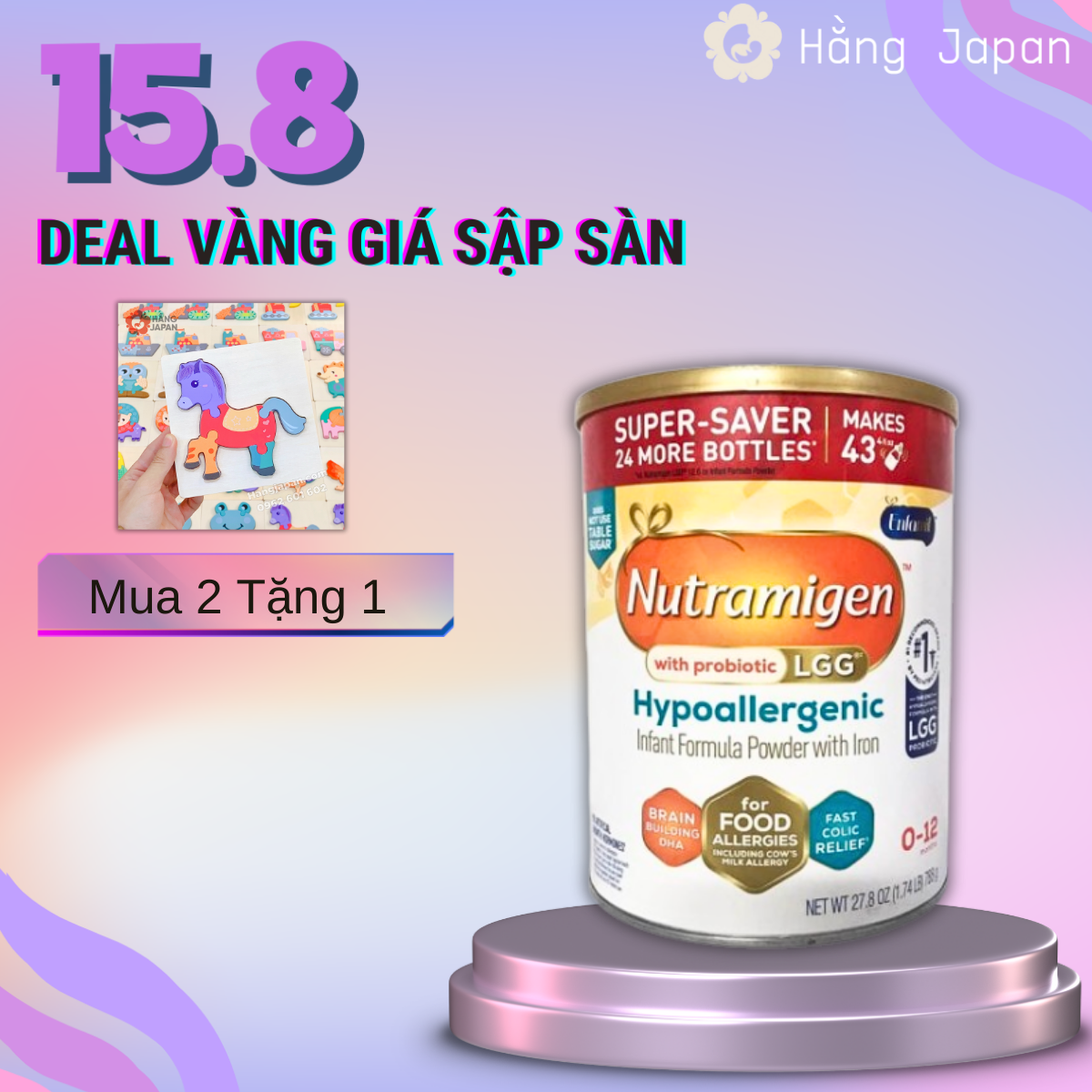 Sữa Enfamil Nutramigen từ 0-12 tháng tuổi dị ứng đạm sữa bò 357g