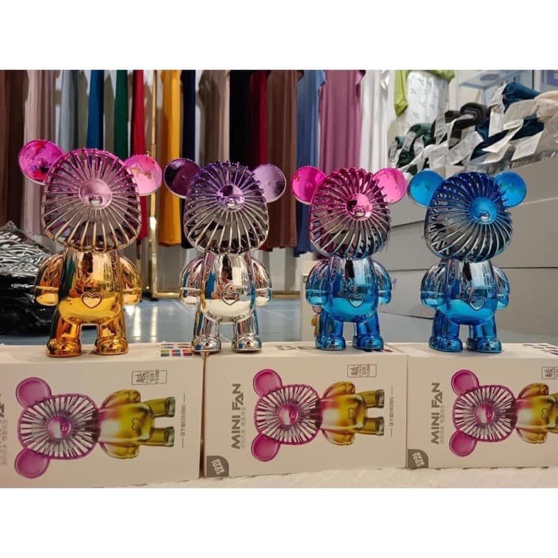 QUẠT CẦM TAY MINI HÌNH GẤU