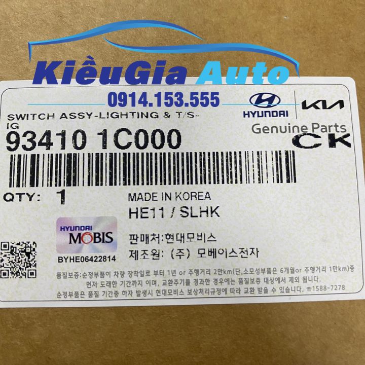 Công tắc pha cốt Hyundai Getz Chính hãng
