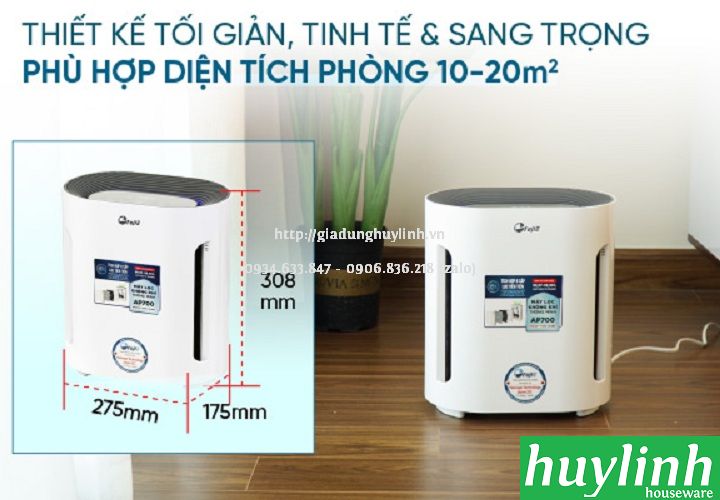 [HCM][Trả góp 0%]Máy lọc không khí Fujie AP700 - 20m2