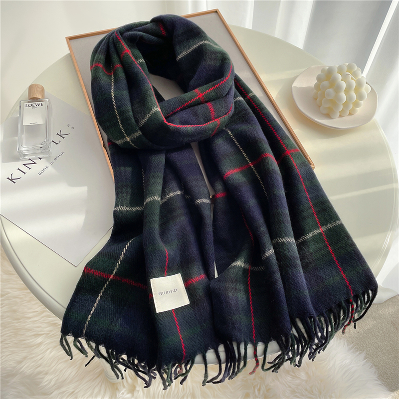 Khăn quàng mùa đông dày ấm thiết kế in họa tiết khăn choàng nữ cashmere khăn quàng cổ tua rua khăn quàng cổ dệt kim cho nam