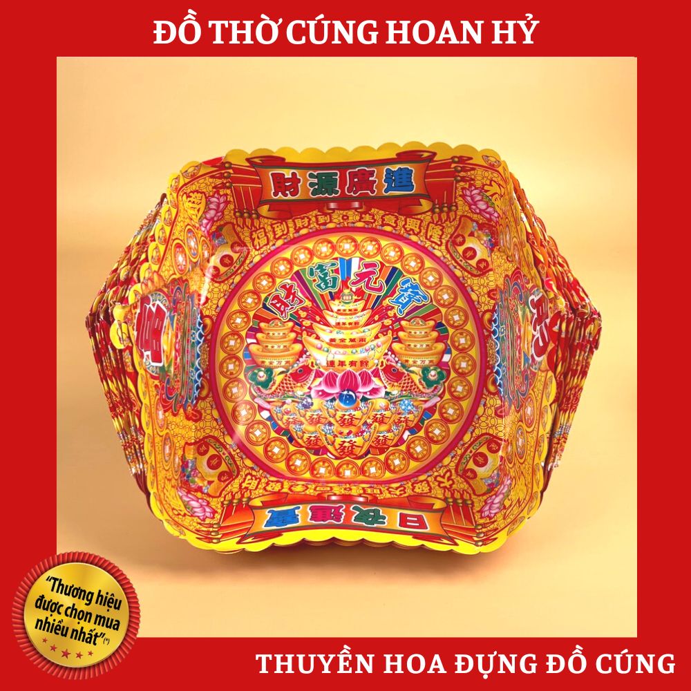 🙏 thuyền hoa để đồ cúng hàng giấy bóng đẹp - đồ thờ cúng hoan hỷ