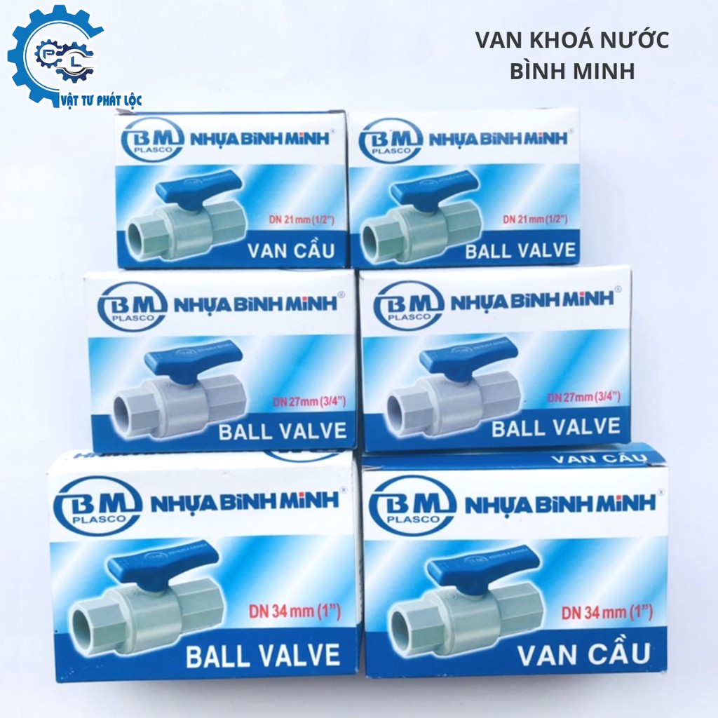 Van khoá nước Bình Minh phi 21, 27, 34 TẶNG KÈM