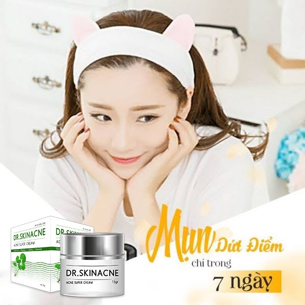 Kem xóa mụn dưỡng trắng da Dr.SkinAcne .