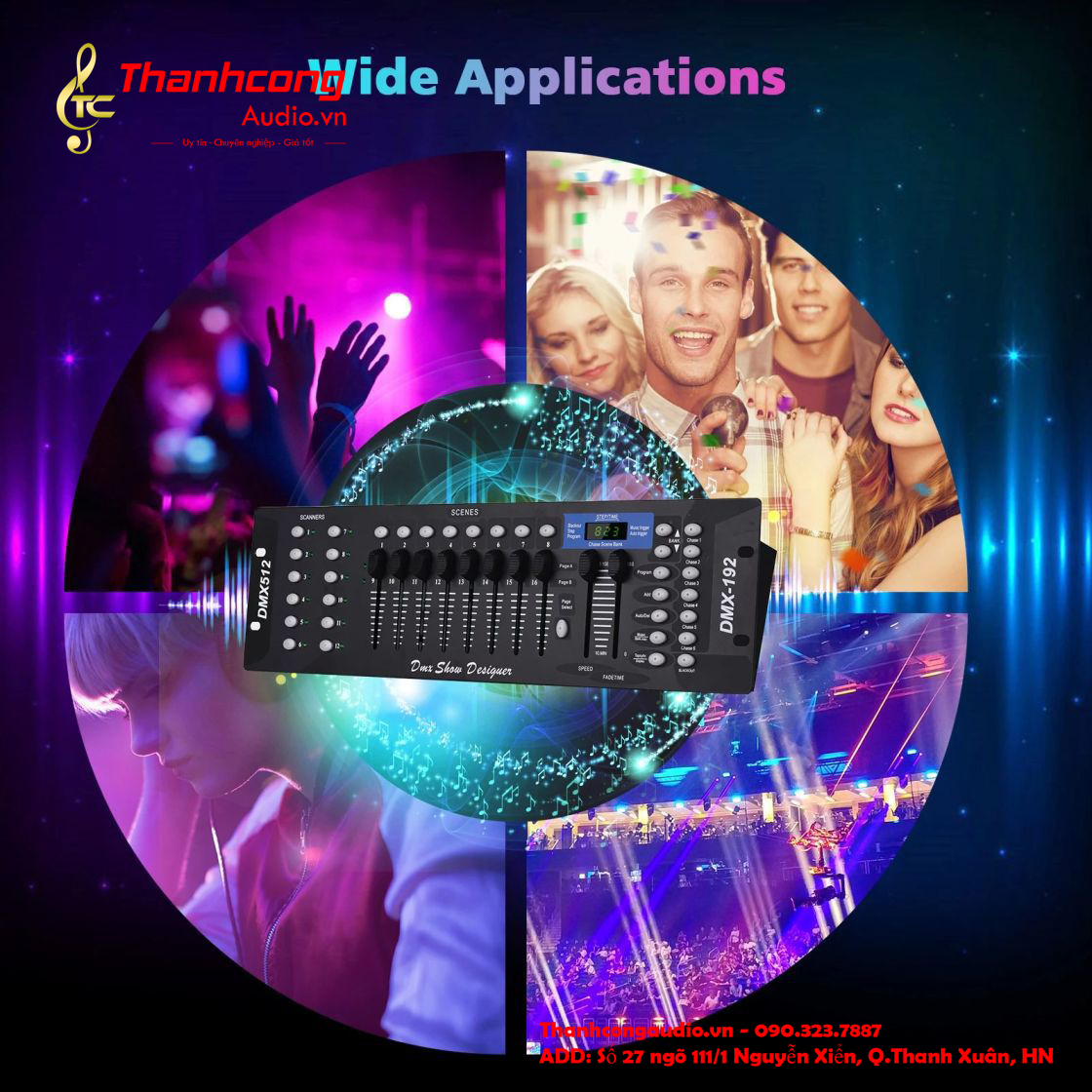 DMX 512 stage lighting console ( - 192 channels).