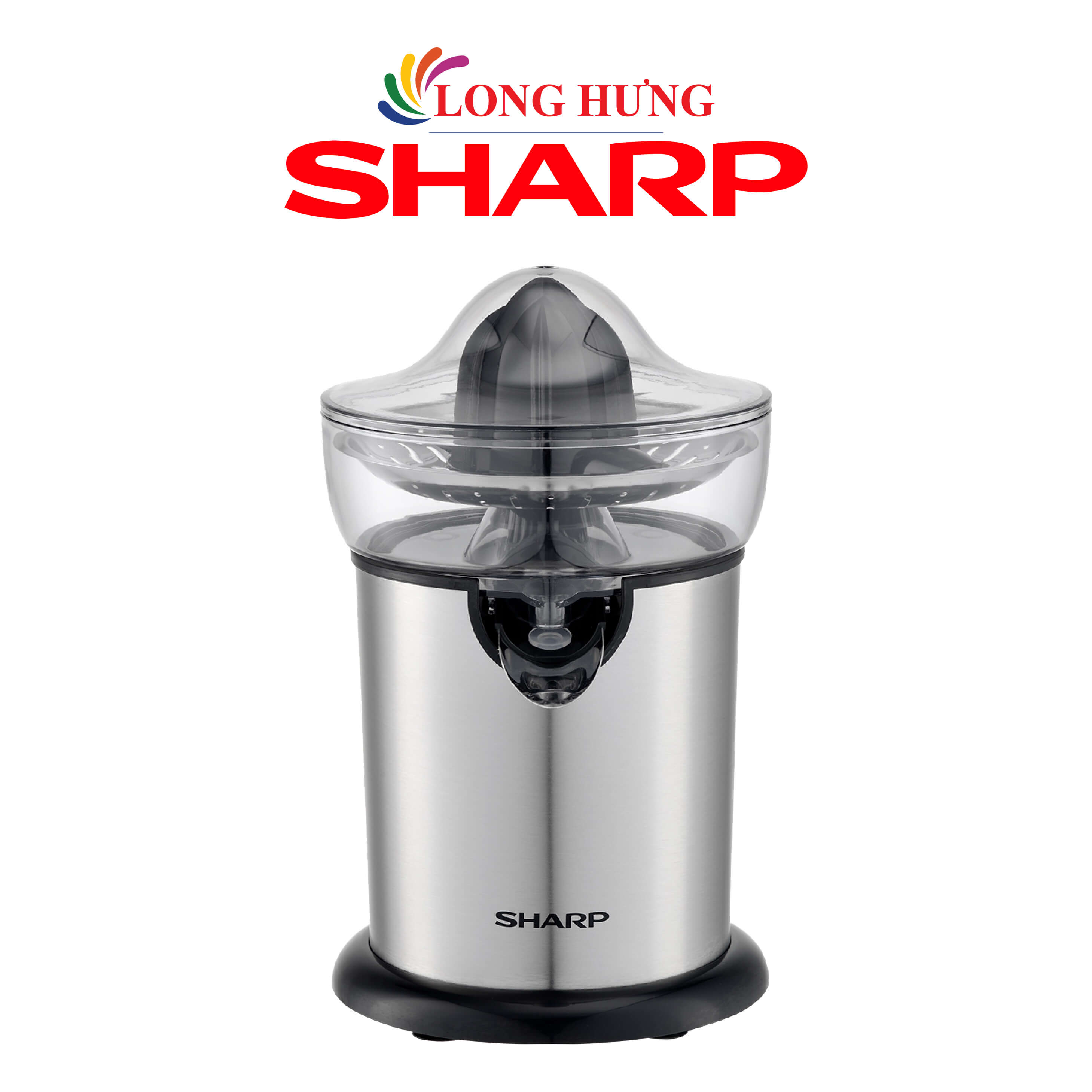 Máy vắt cam Sharp EJ-J130-ST - Hàng chính hãng - Công suất 130W, chất liệu inox cao cấp, đầu lọc bằng nhựa, trang bị lưới lọc tiện lợi