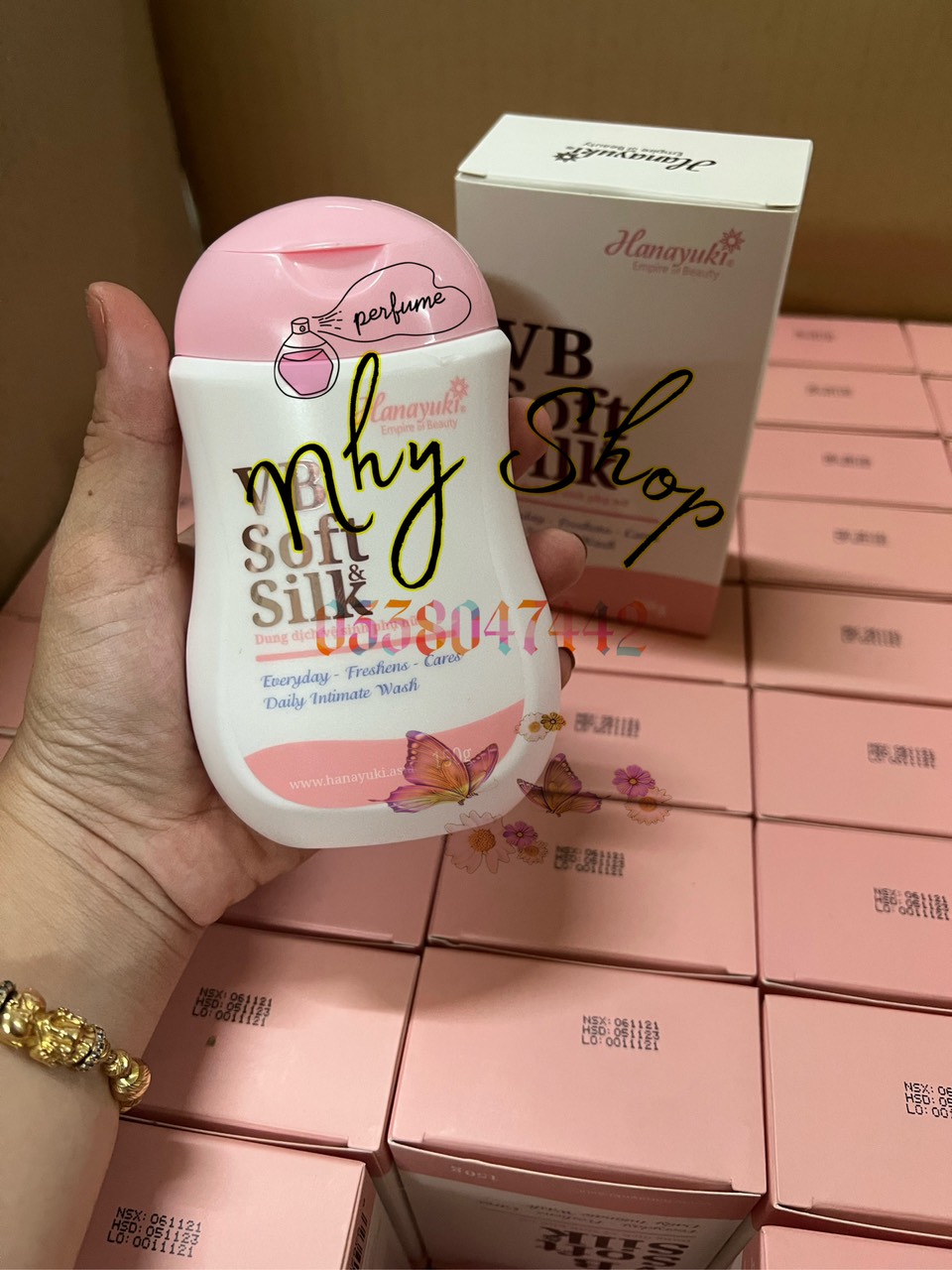 Dung dịch vệ sinh hana VB soft silk chính hãng Holaskin