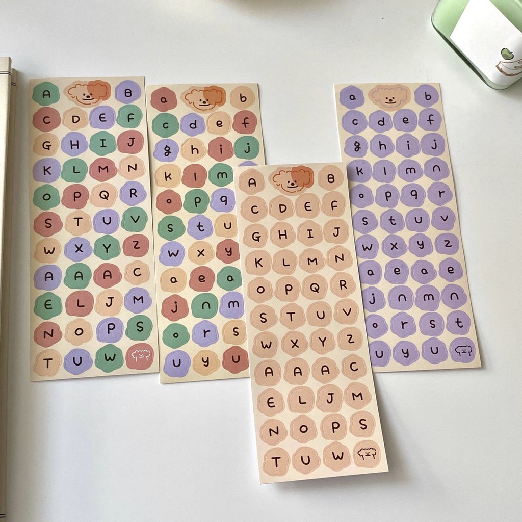 Sticker alphabet pastel