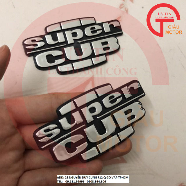 CẶP LOGO SUPER CUB DÁN XE HONDA CUB