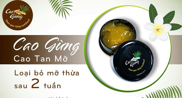 [HCM]CAO GỪNG TAN MỠ ĐÁNH TAN MỠ BỤNG ĐÙI BẮP TAY