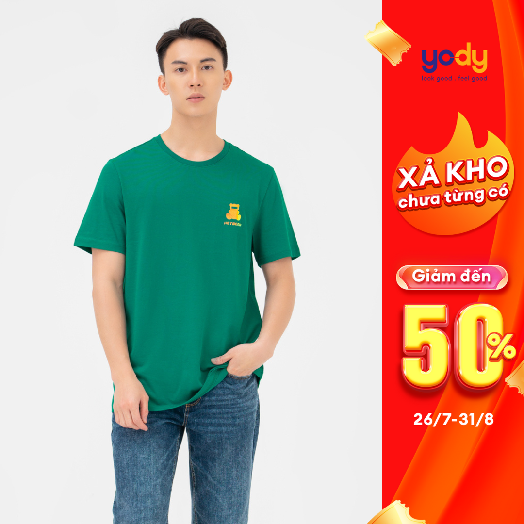 Áo Thun Tshirt Nam Yody Áo Phông Cổ Tròn In Hình Gấu Vải Cotton Thoáng Mát  Tsm6089 | Lazada.Vn