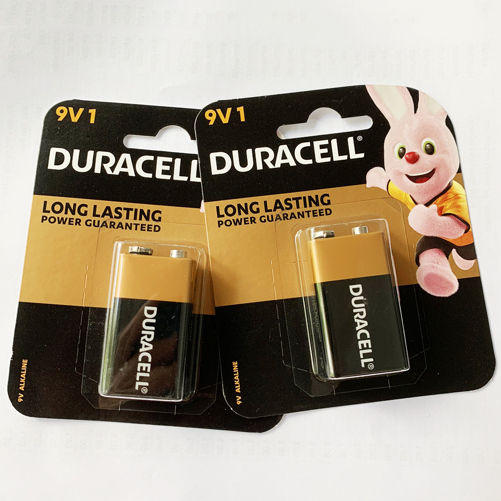 Combo 10 Vỉ pin 9V, pin vuông Duracell Alkaline (1 vỉ 1 viên)