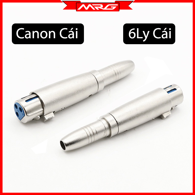 Jack Chuyển Đổi Canon Cái Sang 6 Ly Cái JC- | đầu chuyển 6 ly sang canon, đầu nối 6 ly canon, rack chuyển canon 6ly.