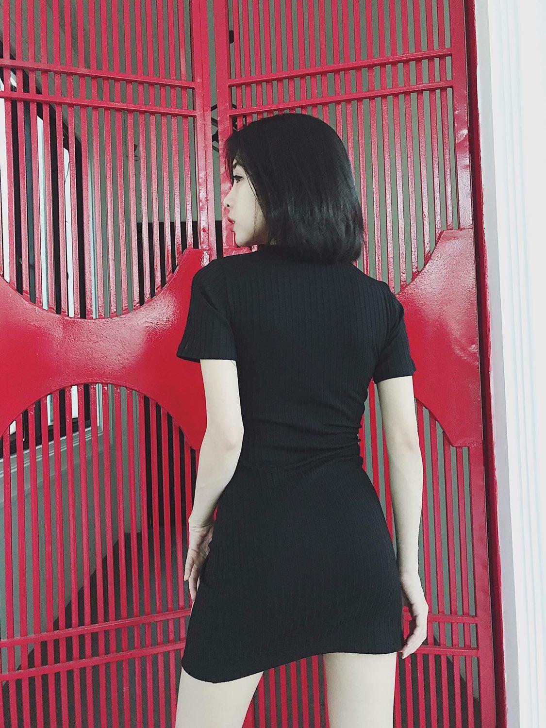 [HCM]Đầm body con xẻ đùi ( kèm ảnh thật )