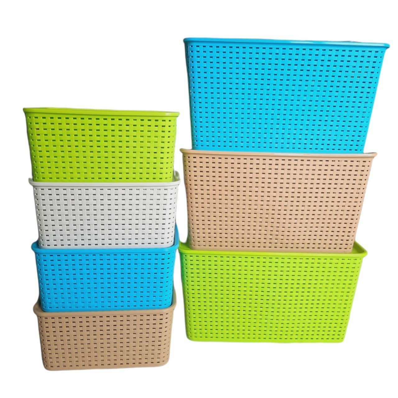 Combo 3 Giỏ Nắp Nhựa Việt Nhật, Giỏ nhựa có nắp, Rổ Nhựa Chữ Nhật Kèm Nắp Cỡ Lớn Đựng Đồ Đa Năng, đựng đồ dùng nhà tắm tiện dụng, giỏ treo gia vị, giỏ đựng bông tắm, giỏ đựng đồ nhà bếp, giỏ đựng đồ
