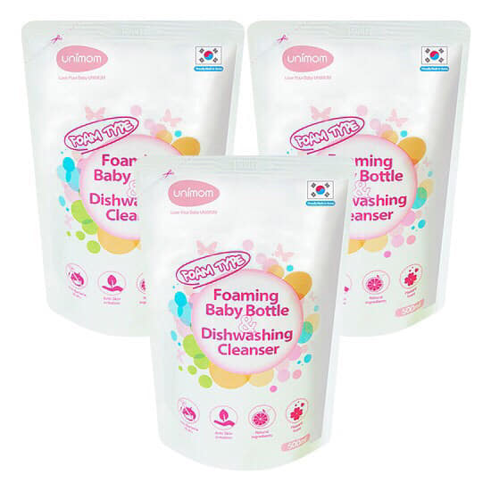 [HCM]Nước rửa bình sữa Unimom (túi) 500ml